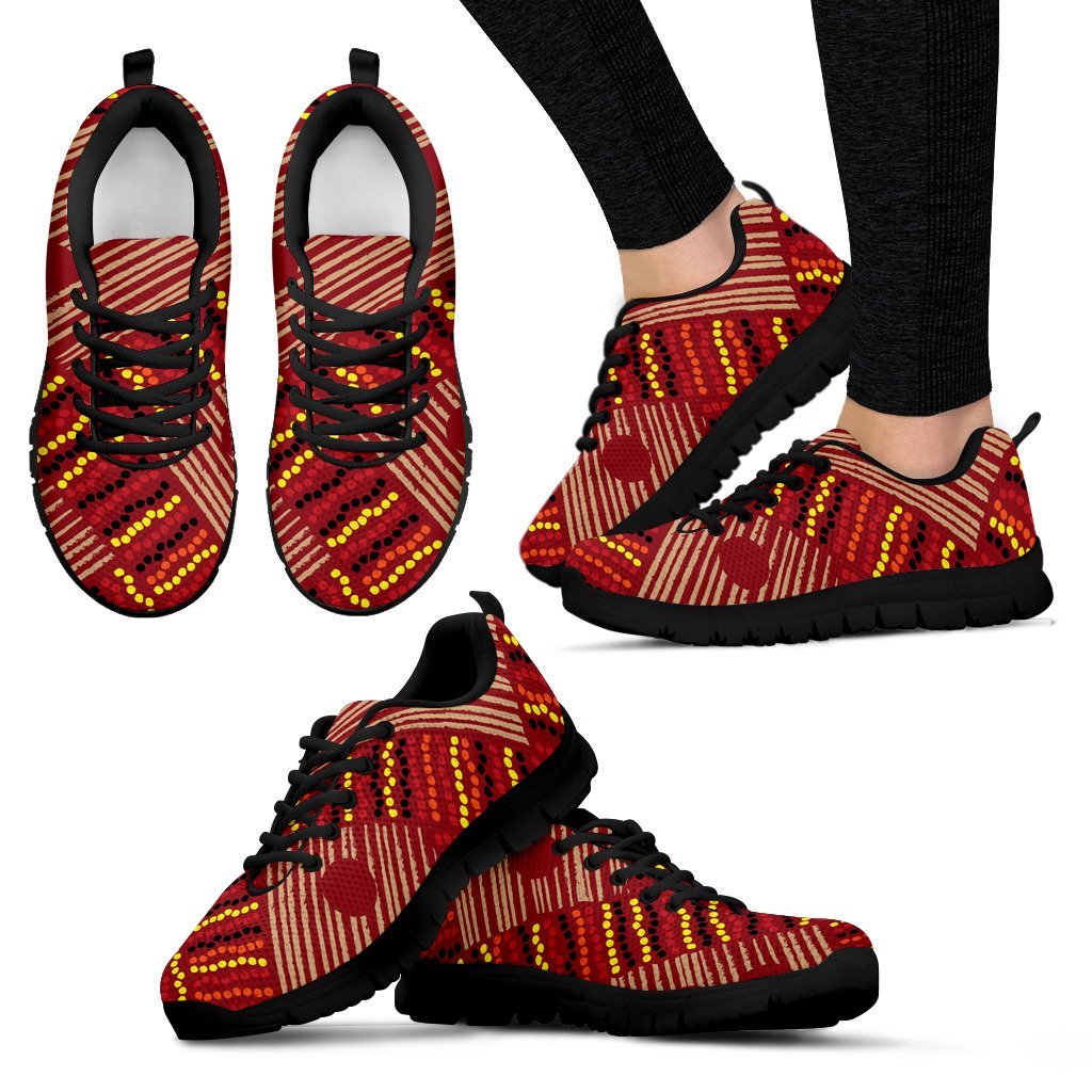 Aboriginal Sneakers, Indigenous Patterns - 03 - Vibe Hoodie Shop