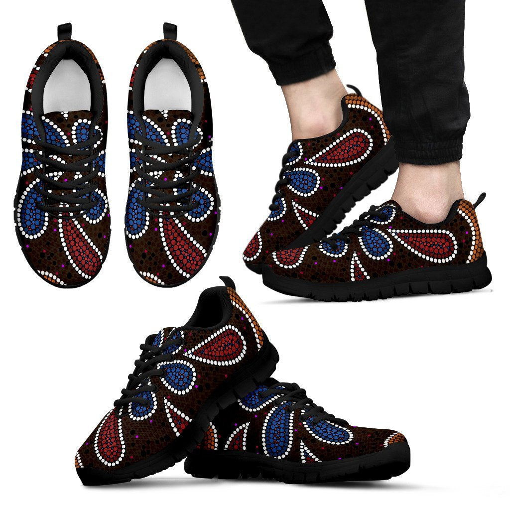 Aboriginal Sneakers, Flower Dot Painting 06 - Vibe Hoodie Shop