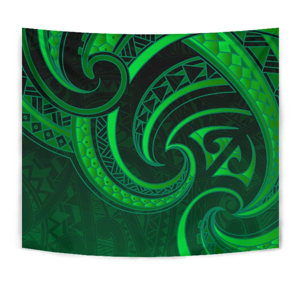 New Zealand Maori Mangopare Tapestry Polynesian - Green - Vibe Hoodie Shop