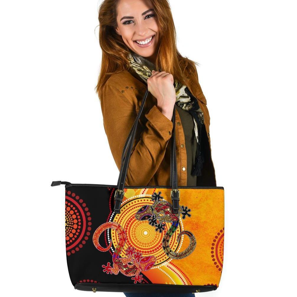 aboriginal-leather-tote-bag-couple-aboriginal-lizards