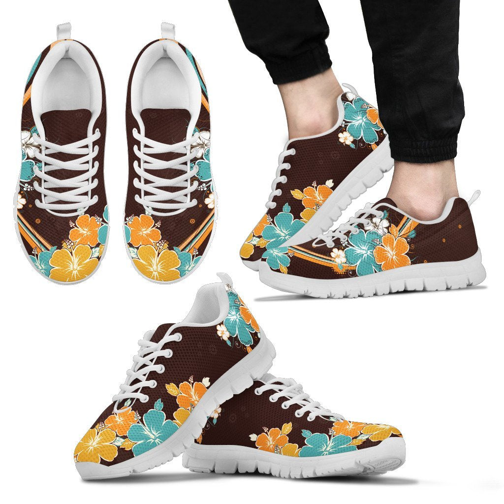 Hawaii Sneakers, Hibiscus Trainers - Vibe Hoodie Shop