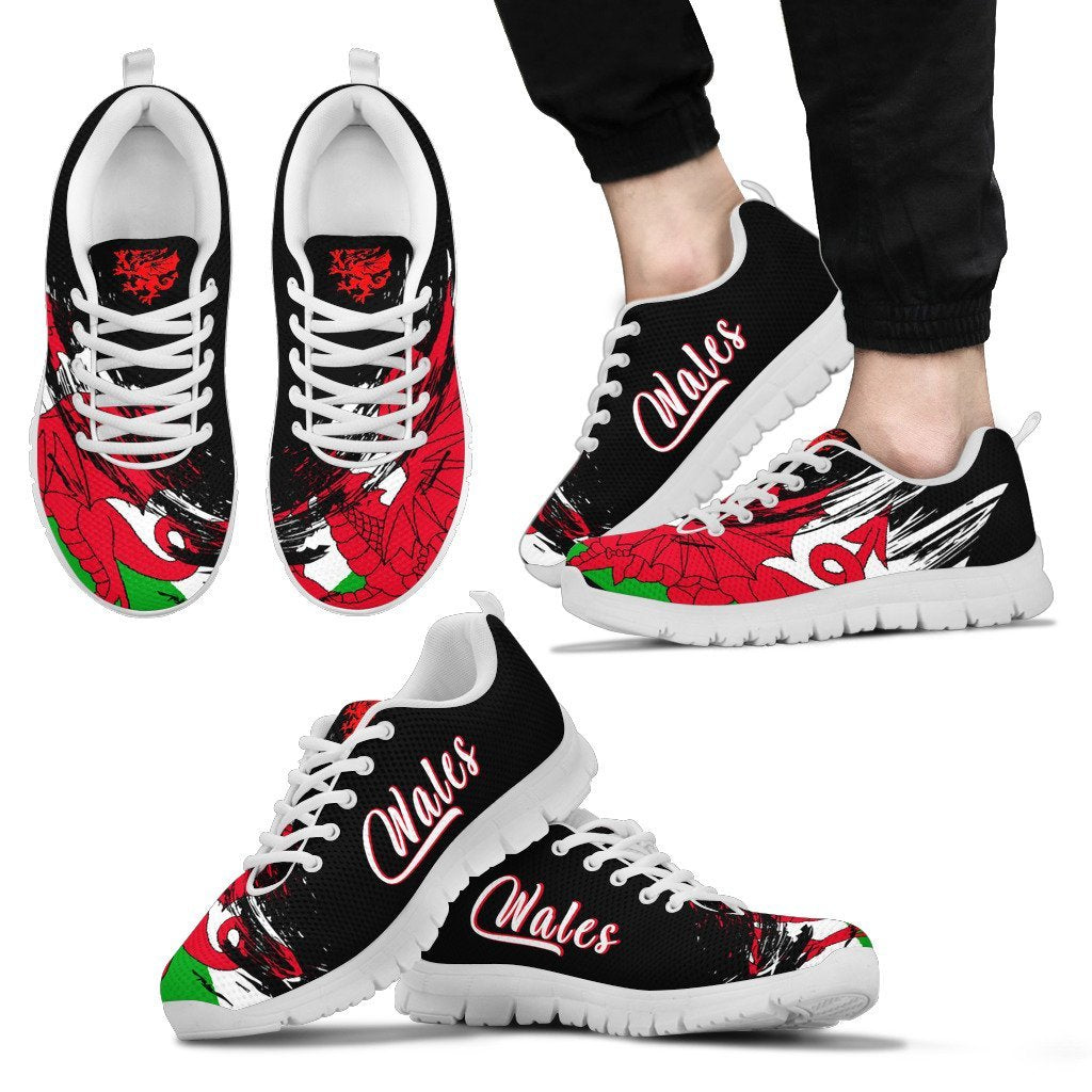 Wales Flag Sneakers - Art Style - Vibe Hoodie Shop