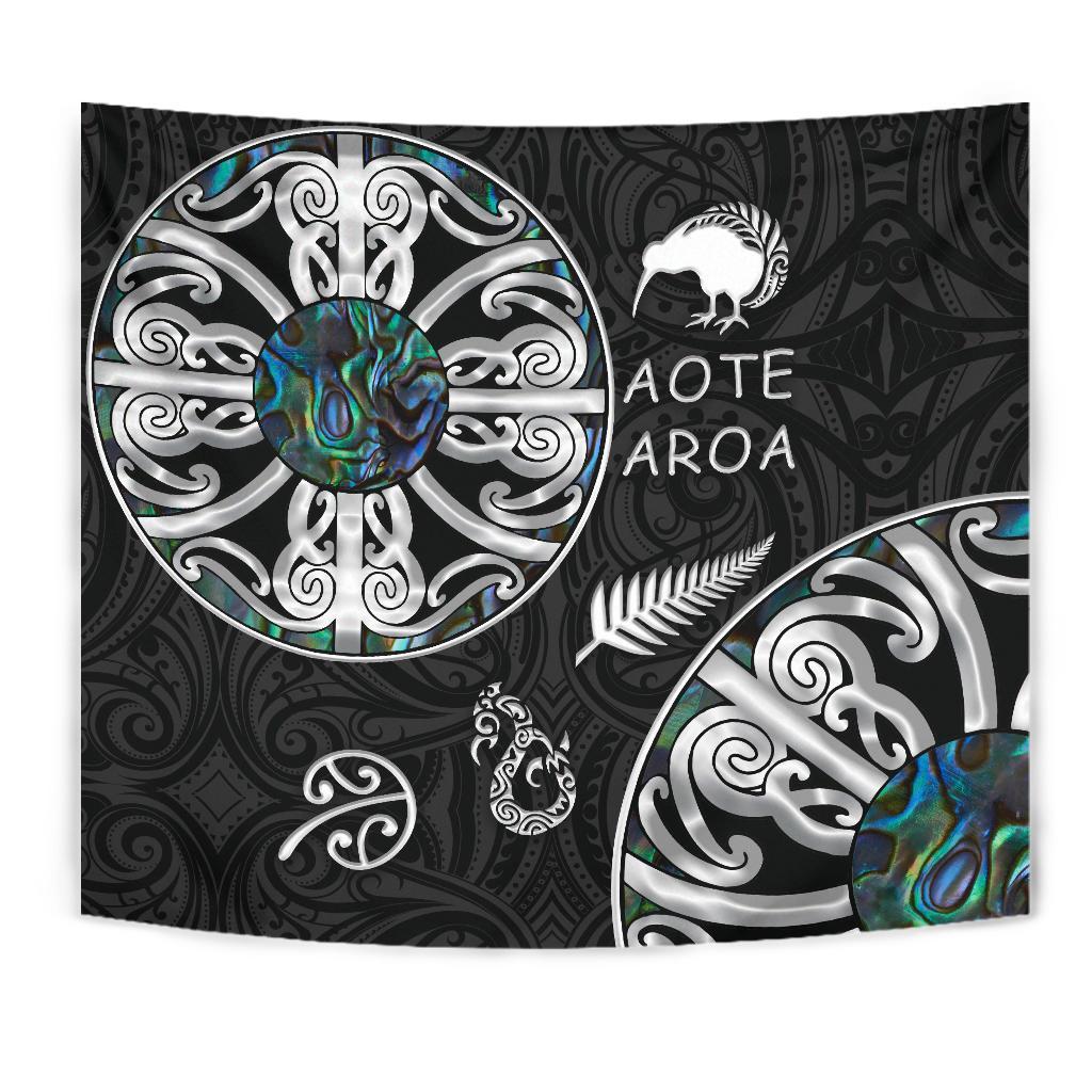 New Zealand Aotearoa Tapestry, Maori Mangopare Paua Shell - Vibe Hoodie Shop