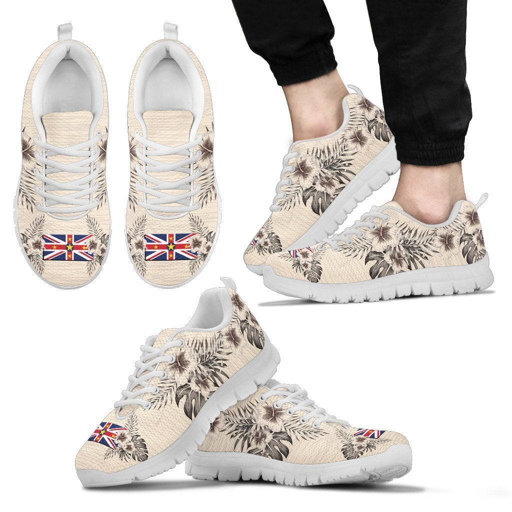 Niue Sneakers - The Beige Hibiscus - Vibe Hoodie Shop