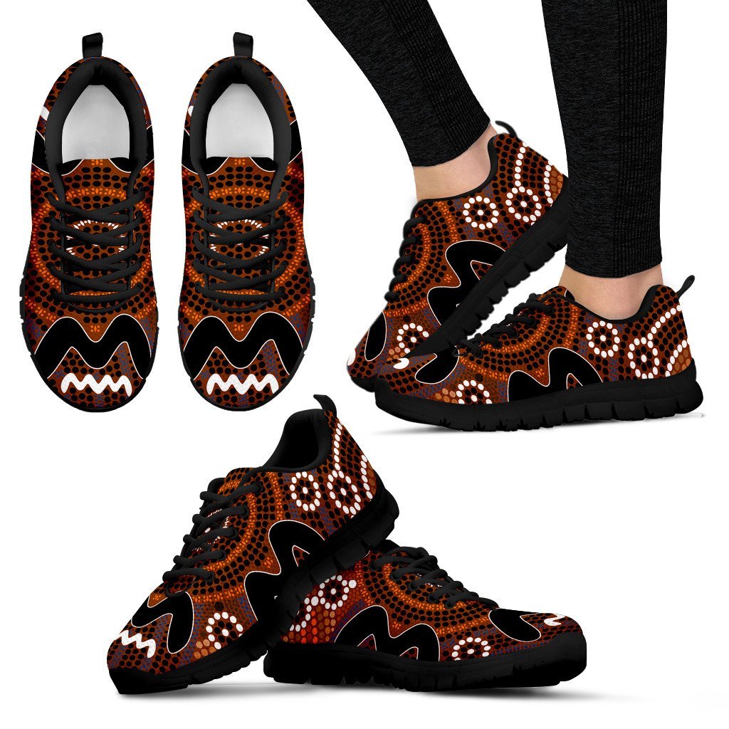 Aboriginal Sneakers, Circle Dot Painting 19 - Vibe Hoodie Shop