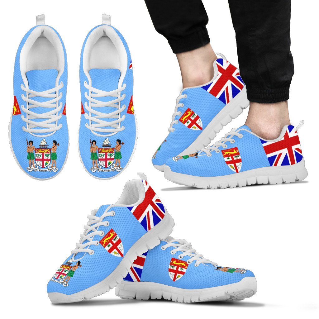 Fiji Flag And Coat Of Arms Men's / Women's Sneakers (Shoes) - Vibe Hoodie Shop