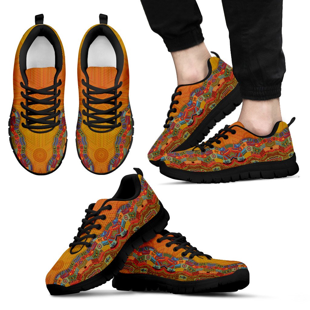 Australia Sneakers - Pattern Symbols Shoes Unisex - Vibe Hoodie Shop