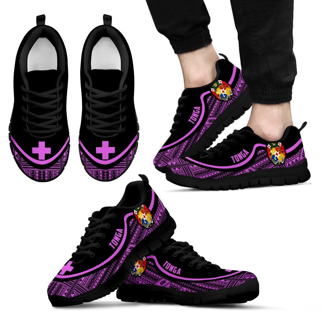 Tonga Wave Sneakers - Polynesian Pattern Purple Color - Vibe Hoodie Shop