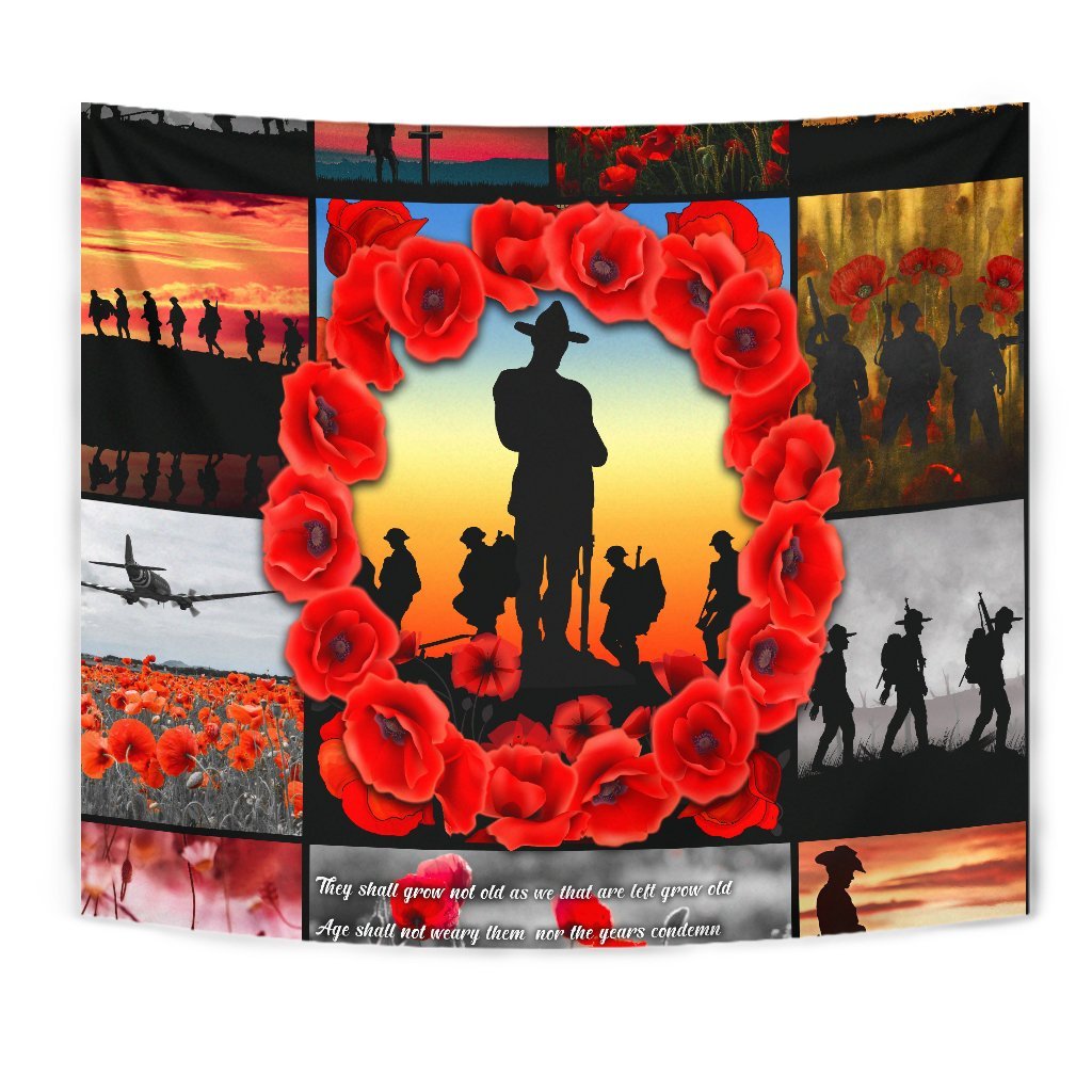 ANZAC Tapestry - Always Remember Australia's Soldiers - Vibe Hoodie Shop