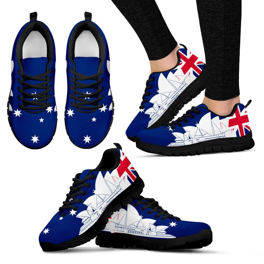 Sneakers - Sydney Opera Shoes Aus Flag - Unisex - Vibe Hoodie Shop