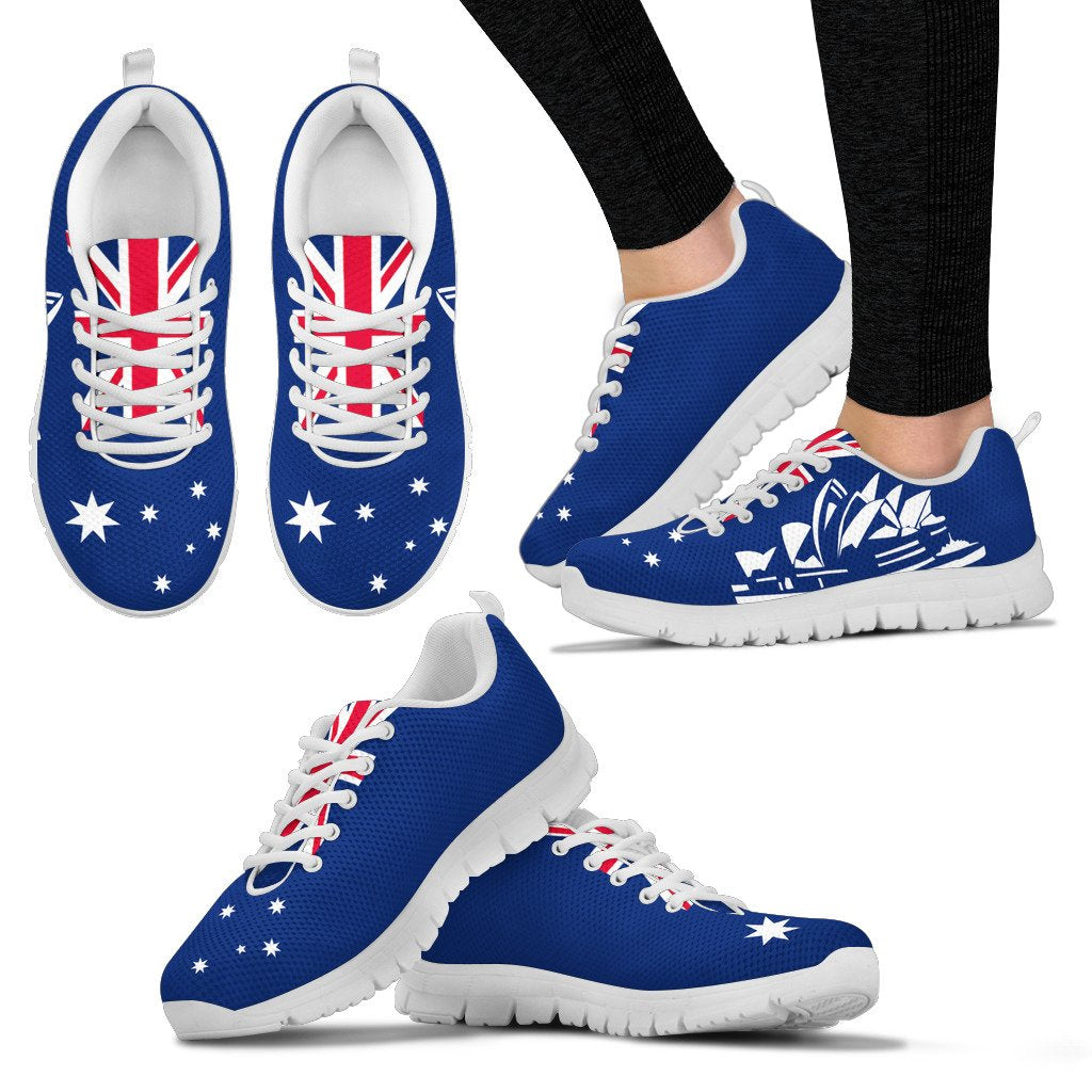 Sneakers - Sydney Opera Shoes Aus Flag - Unisex - 02 - Vibe Hoodie Shop