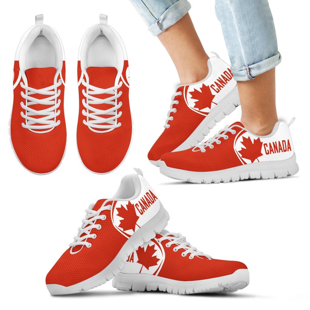 Canada Maple Leaf Sneakers - Circle Style - Vibe Hoodie Shop