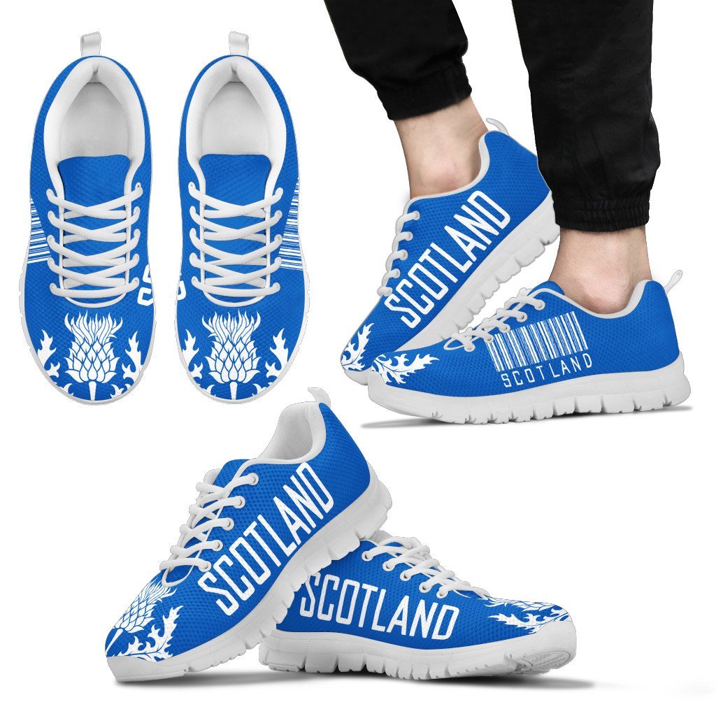 Scotland Thistle Barcode Sneakers - Vibe Hoodie Shop