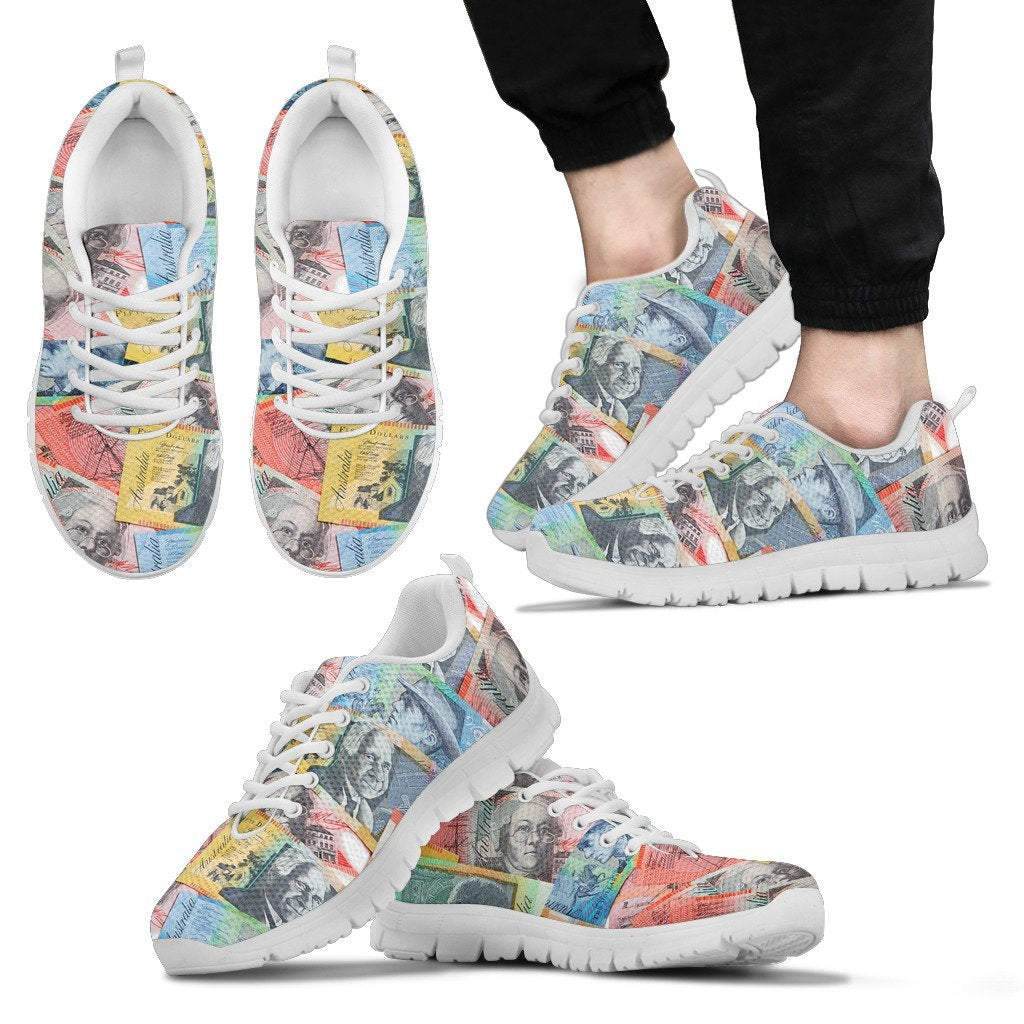 Australia Sneakers - Money Shoes Color Art - Unisex - Vibe Hoodie Shop