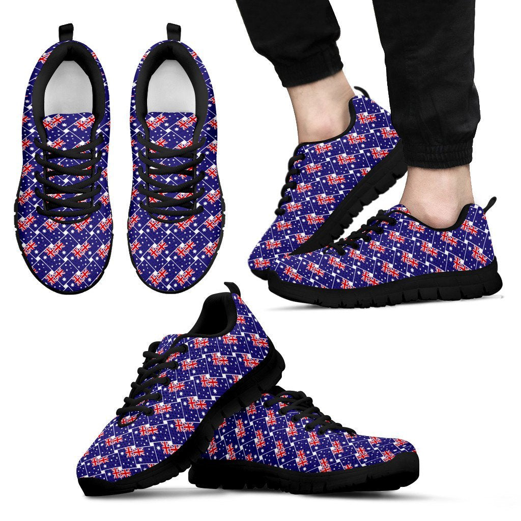 Sneakers - Aus Flag Shoes Seamless - Unisex - Vibe Hoodie Shop