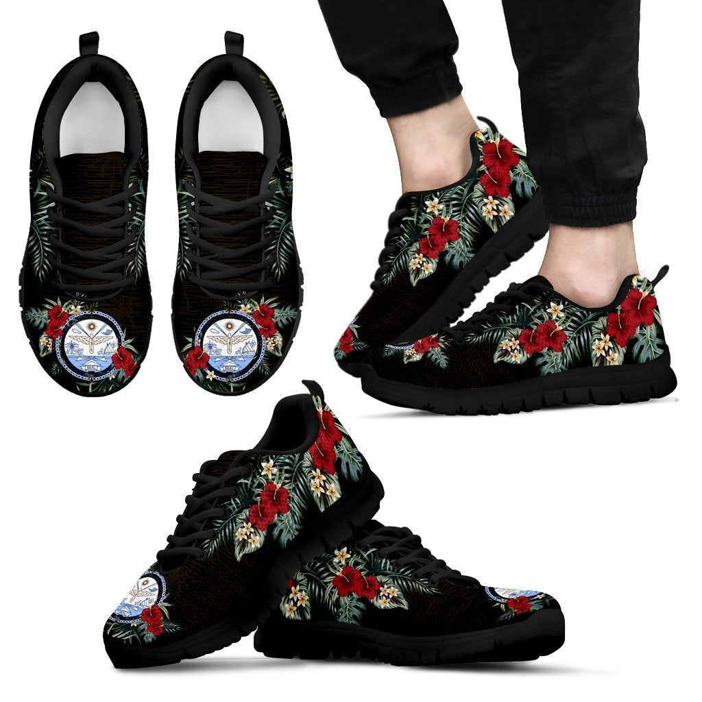 Marshall Islands Hibiscus Sneakers - Vibe Hoodie Shop