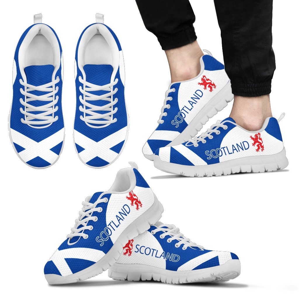 Scotland Shoes - Scotland Flag Lion Sneakers - Vibe Hoodie Shop