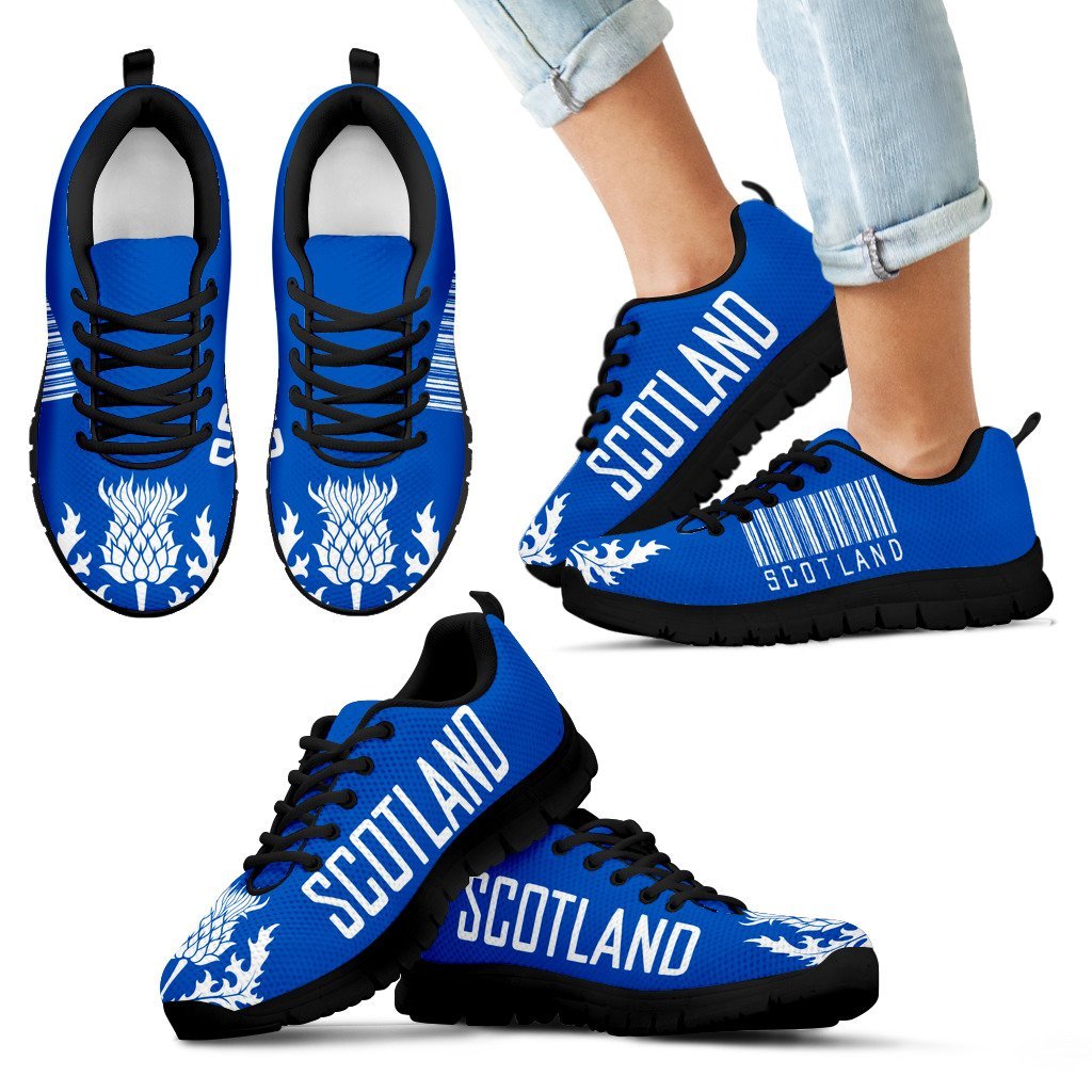 Scotland Thistle Barcode Sneakers - Vibe Hoodie Shop