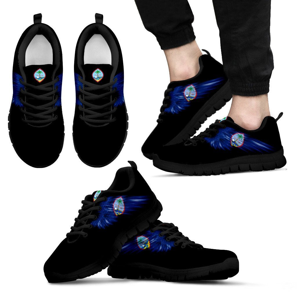 Guam Islands Shoes - Guam Wings Sneakers (Black Version) - Vibe Hoodie Shop