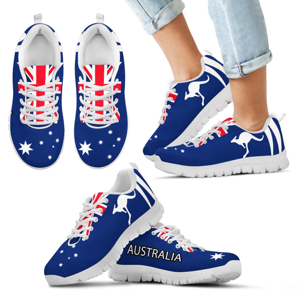 Sneakers - Aus Flag Shoes Kangaroo - Unisex - Vibe Hoodie Shop