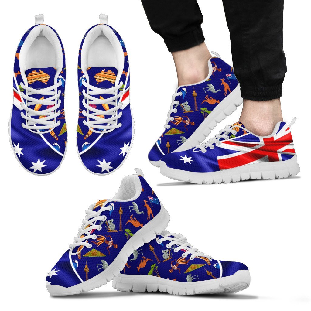 Sneakers - Aus Flag Shoes Australian Animal - Unisex - Vibe Hoodie Shop