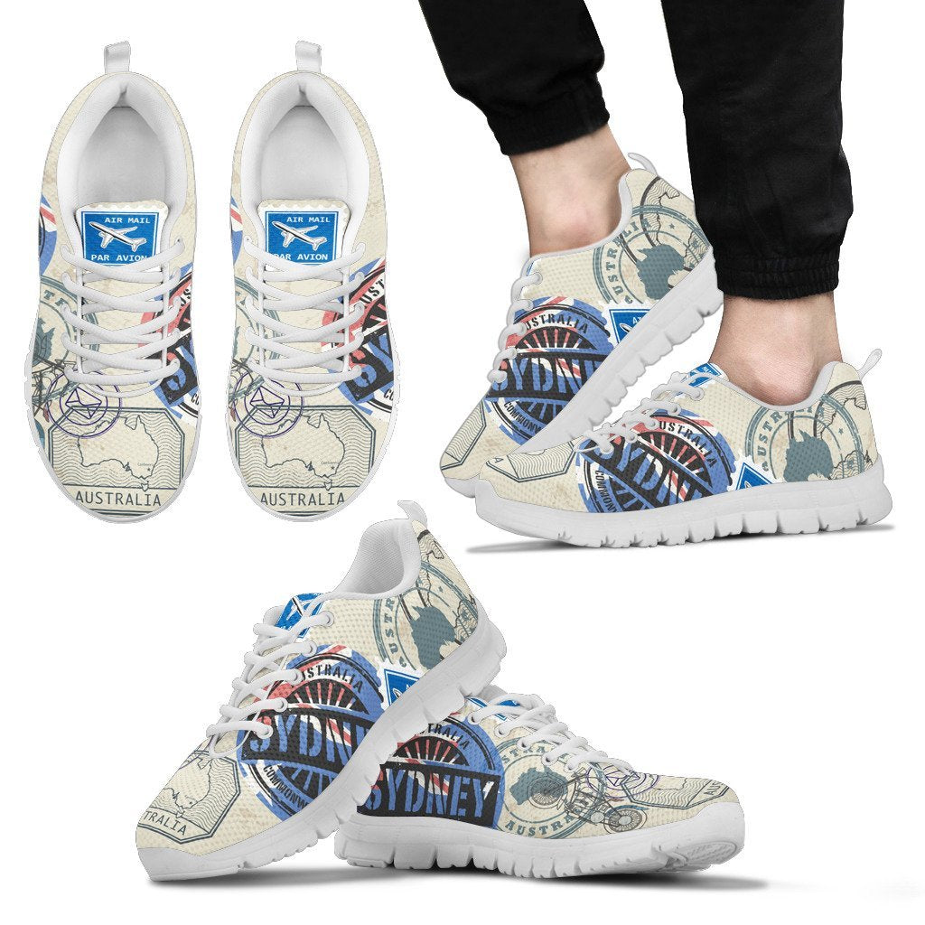 Sneakers - Stamps Shoes Australia Map - Unisex - Vibe Hoodie Shop