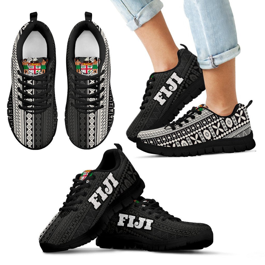 Fiji Sneakers Tapa Half Coat Of Arms - Vibe Hoodie Shop