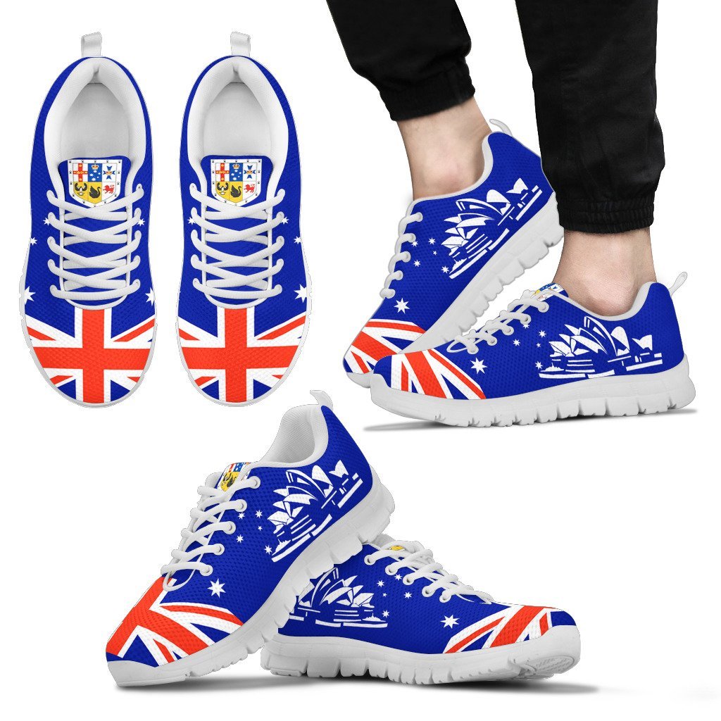 Sneakers - Sydney Opera Shoes Coat Of Arms Aus Flag - Unisex - Vibe Hoodie Shop