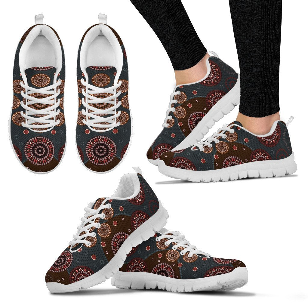 Aboriginal Sneakers, Circle Dot Painting 02 - Vibe Hoodie Shop