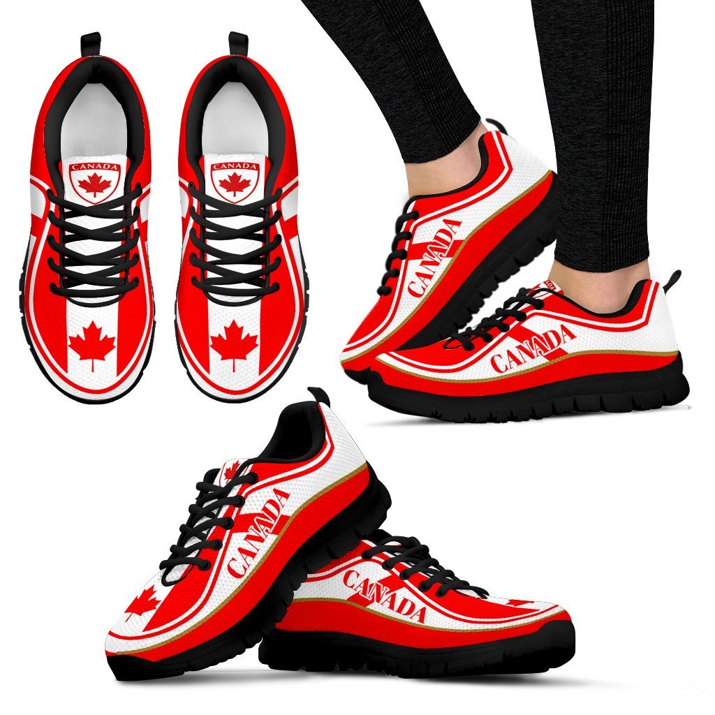 Canada Flag Color Sneakers - Vibe Hoodie Shop