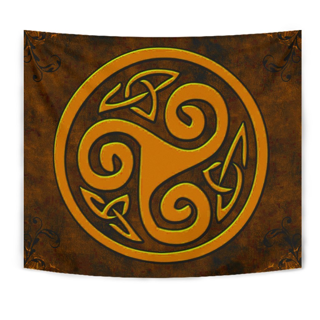 Celtic Tapestry - Celtic Triskele Grunge Art - Vibe Hoodie Shop