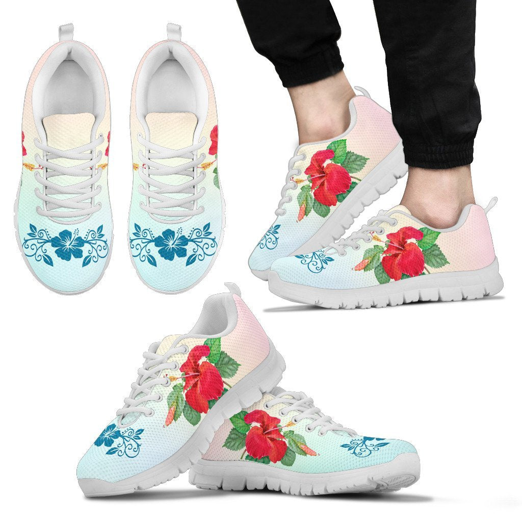 Fiji Shoes - Hibiscus Flowers Under The Rainbow Shoes - Vibe Hoodie Shop