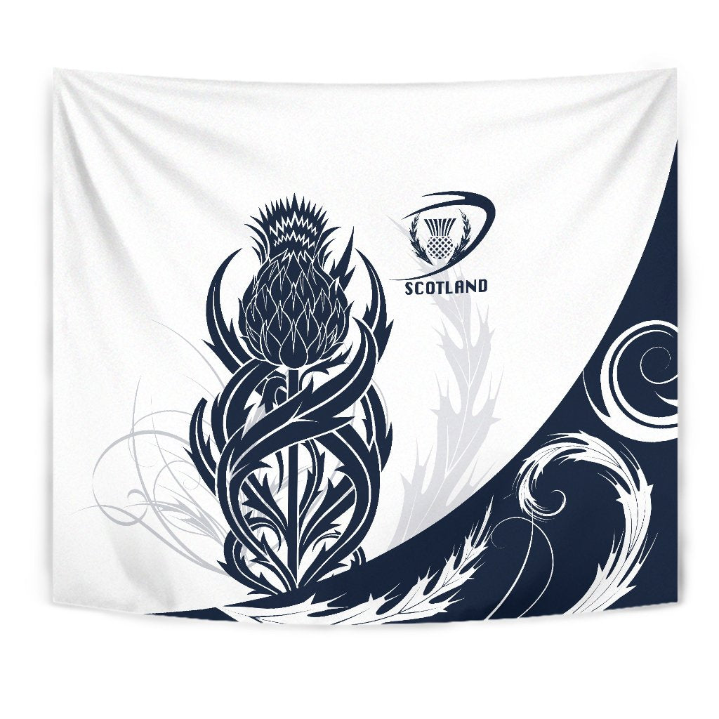 Scottish Rugby Tapestry Thistle Vibes - White - Vibe Hoodie Shop