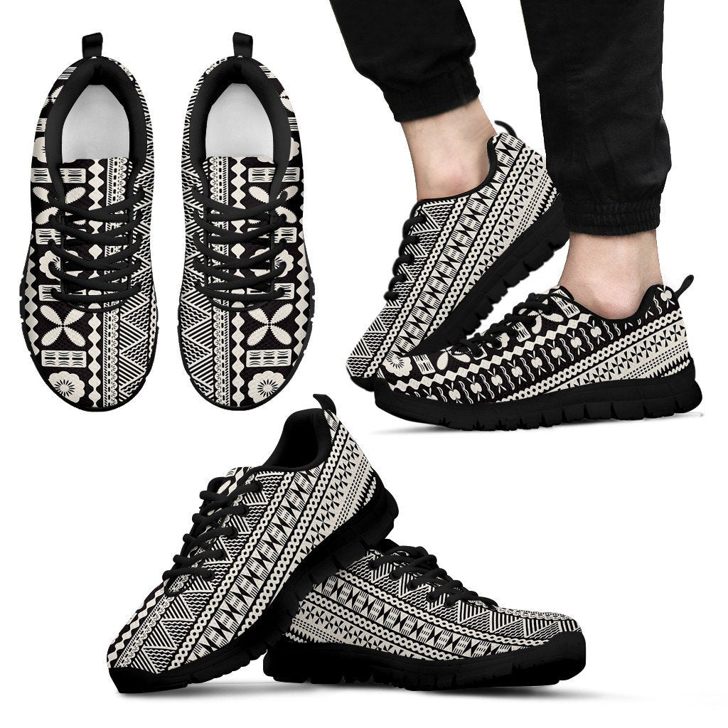 Fiji - Fijian Tapa Pattern Men's/Women's Sneakers (Shoes) - Vibe Hoodie Shop