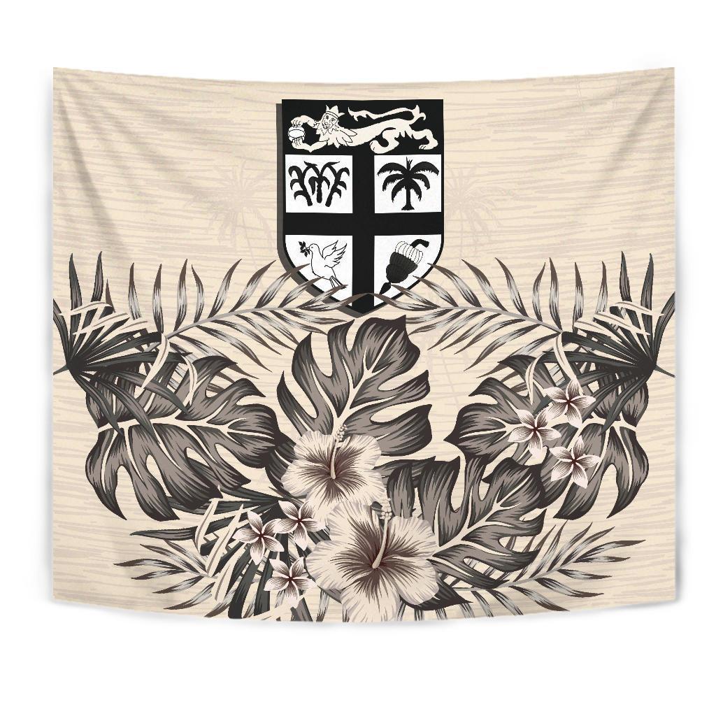 Fiji Tapestry - The Beige Hibiscus - Vibe Hoodie Shop