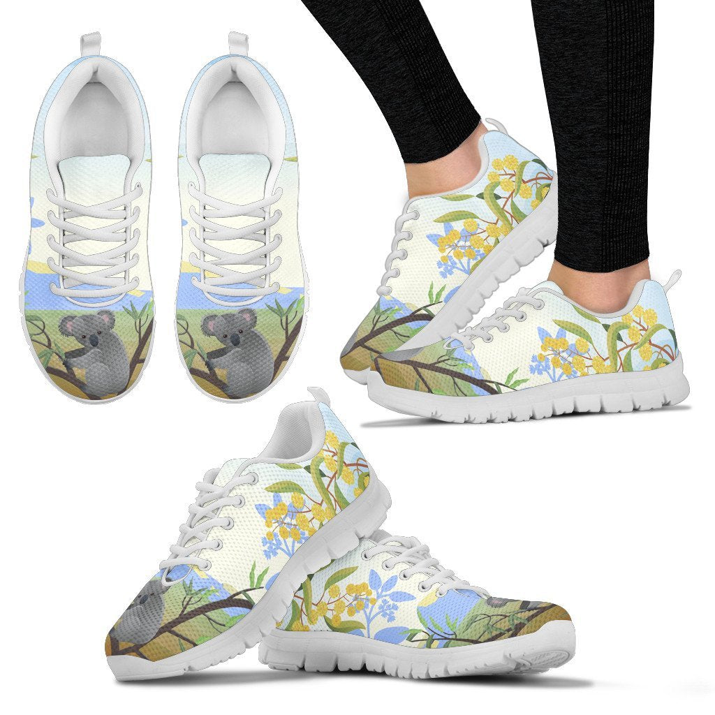 Australia Sneakers - Koala Shoes Mimosa Flower - Unisex - Vibe Hoodie Shop