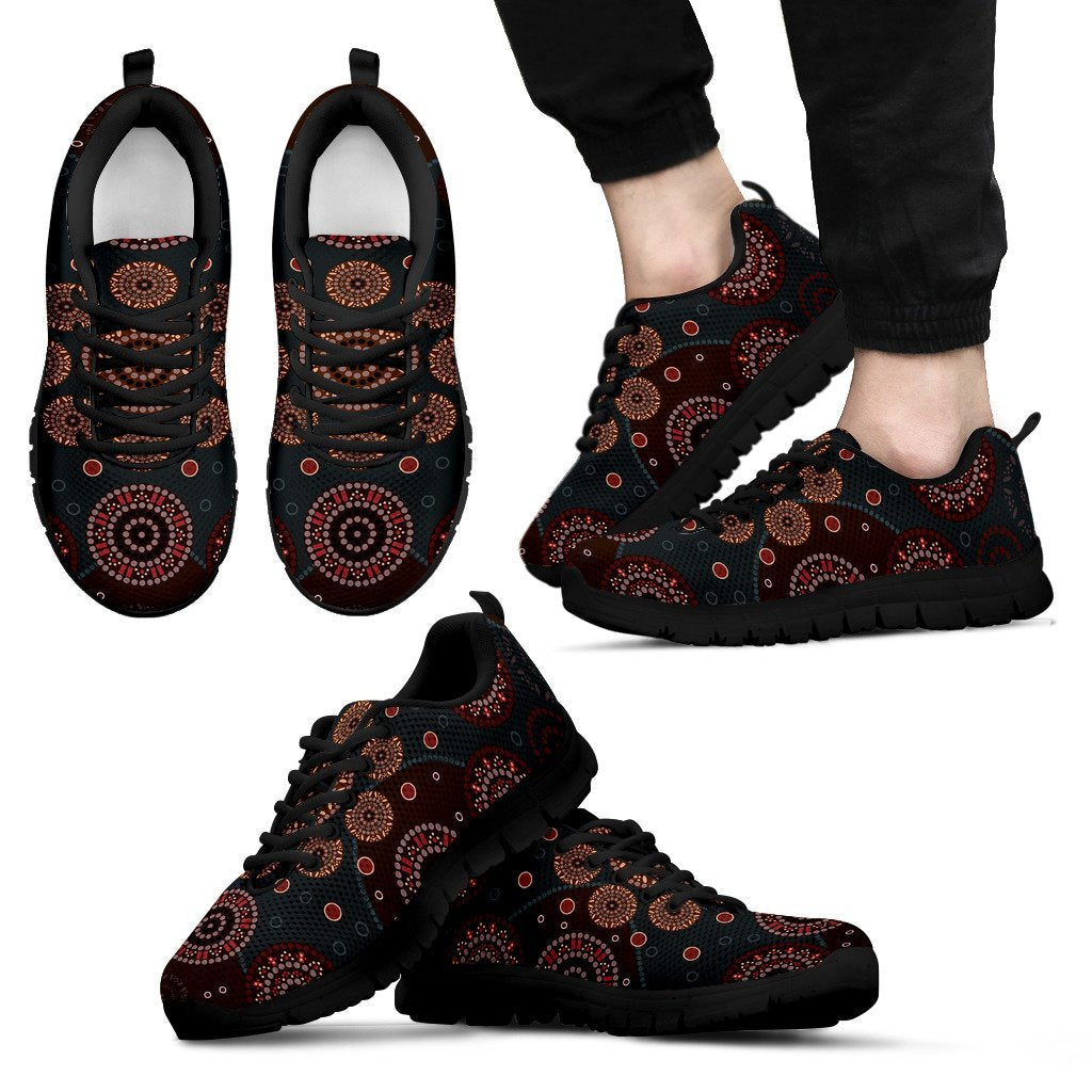 Aboriginal Sneakers, Circle Dot Painting 02 - Vibe Hoodie Shop