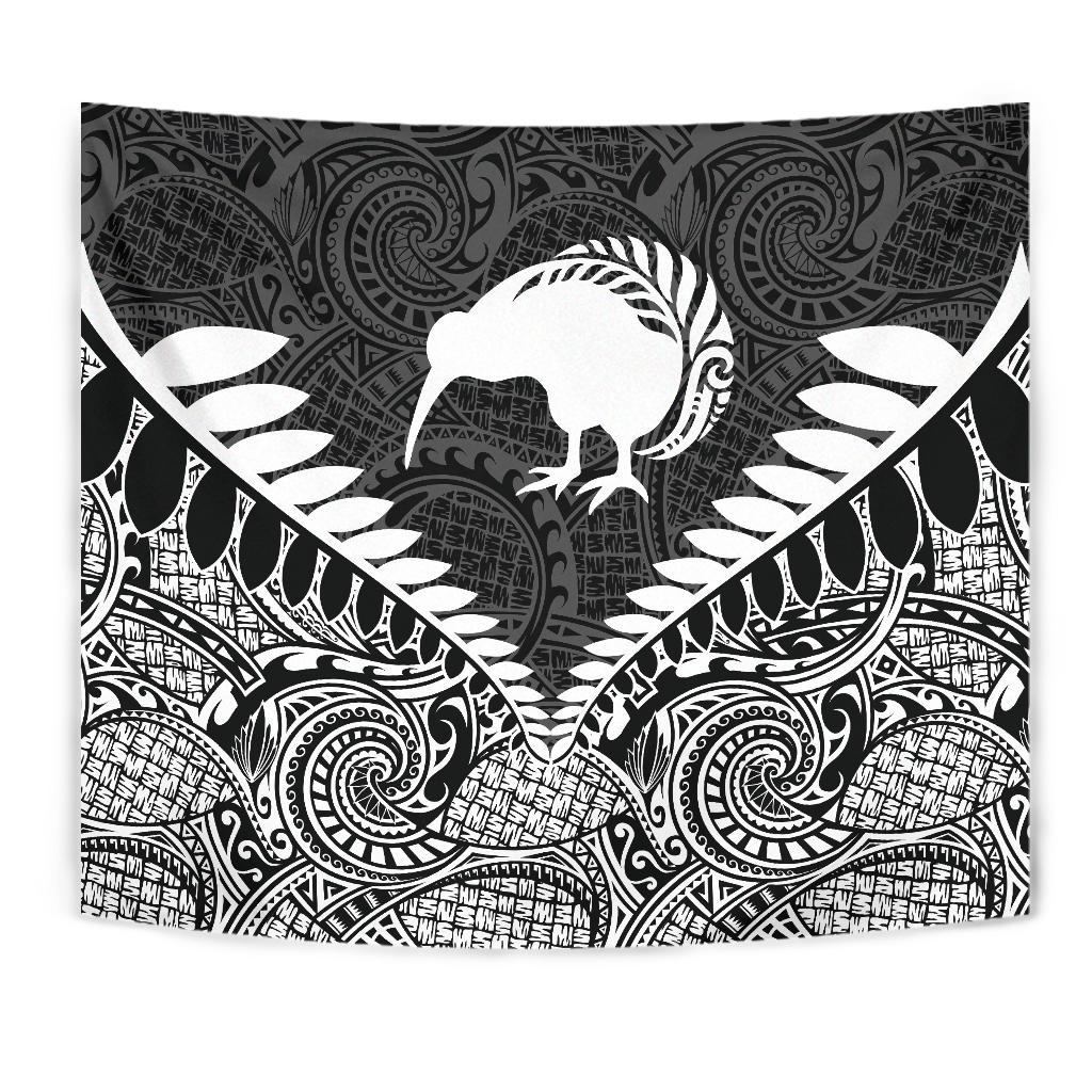 Kiwi Silver Fern Classic Tapestry White - Vibe Hoodie Shop