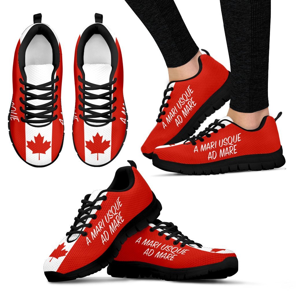 Canada Flag Motto Sneakers - Vibe Hoodie Shop