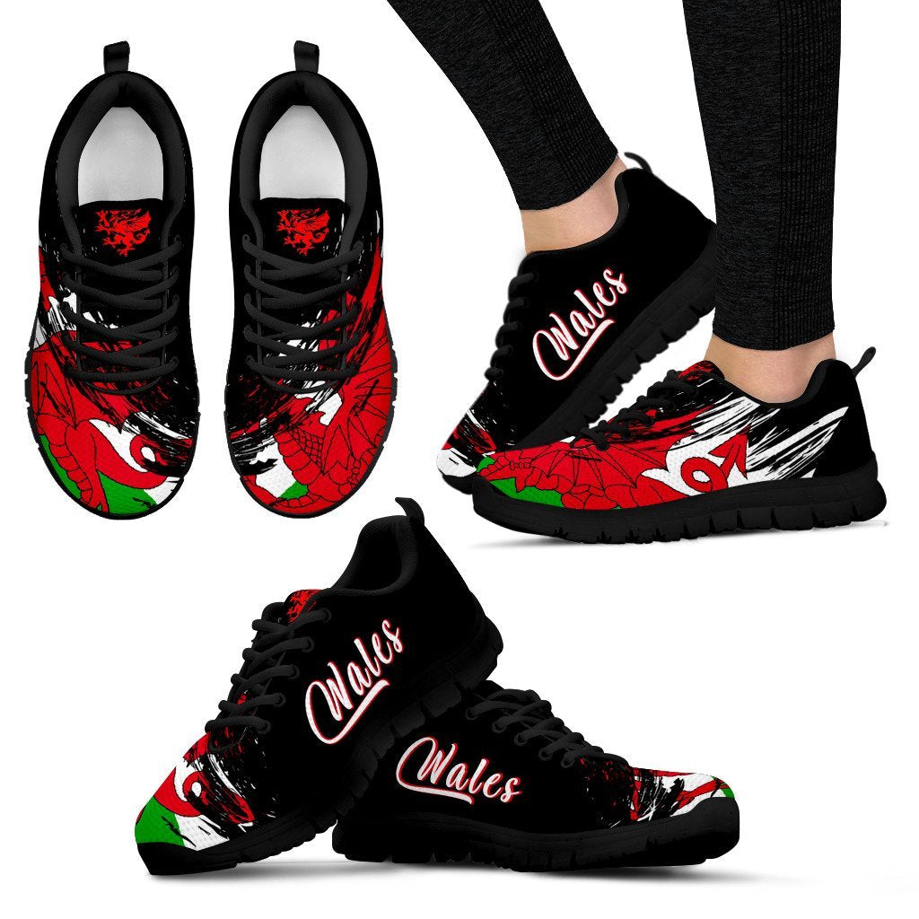 Wales Flag Sneakers - Art Style - Vibe Hoodie Shop