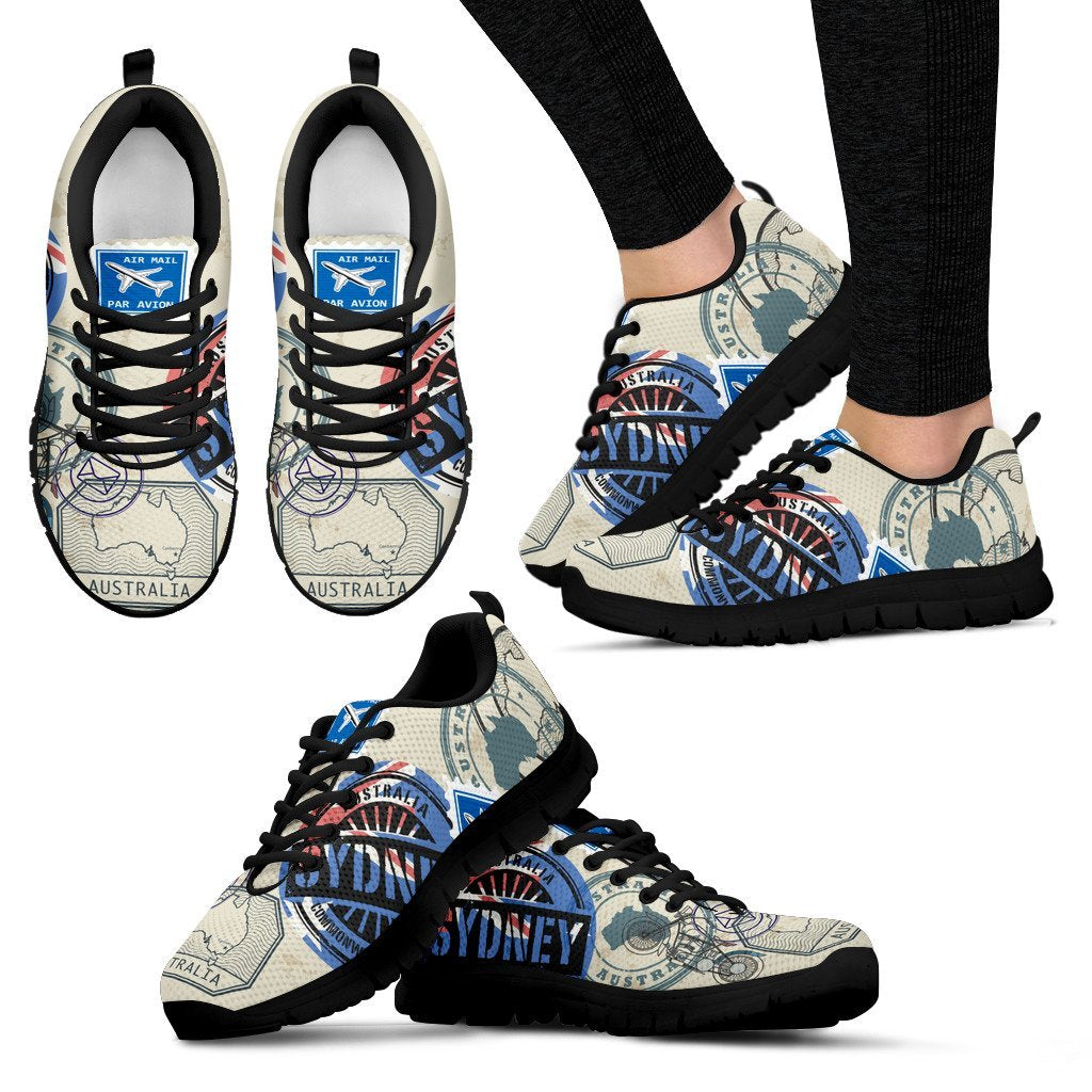 Sneakers - Stamps Shoes Australia Map - Unisex - Vibe Hoodie Shop