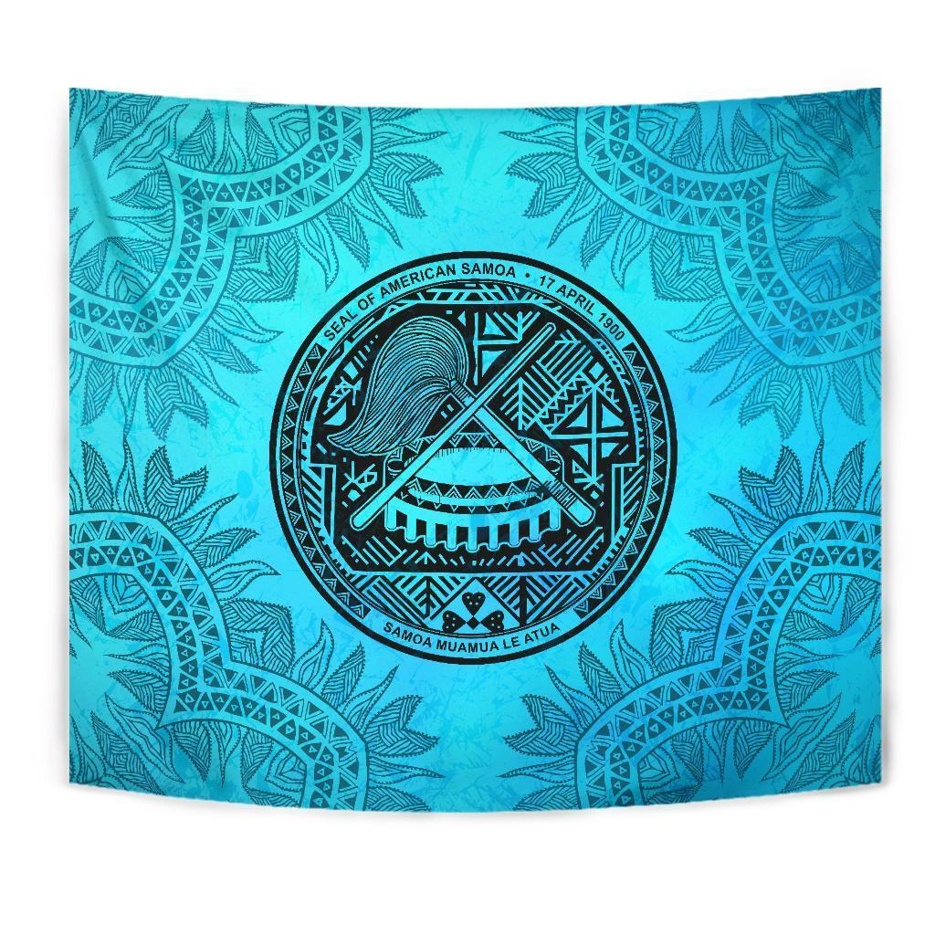 American Samoa Tapestry Turquoise - Vibe Hoodie Shop