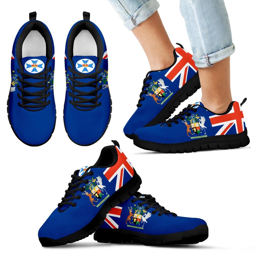 Sneakers - Aus Flag Shoes Queensland Australian Coat Of Arms - Unisex - Vibe Hoodie Shop