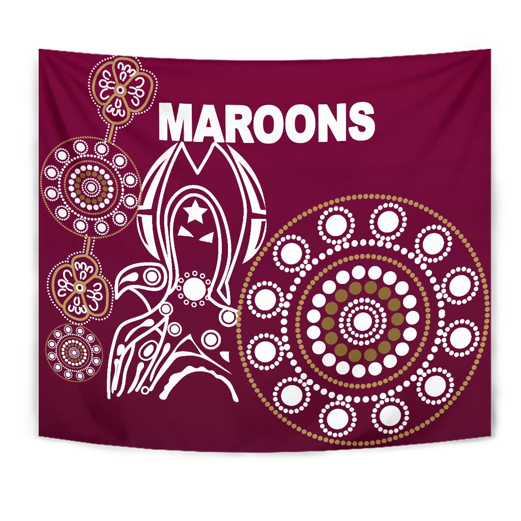 Queensland Tapestry Maroons Simple Indigenous - Vibe Hoodie Shop