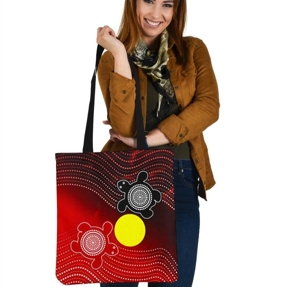 aboriginal-tote-bags-indigenous-circle-dot-painting-style