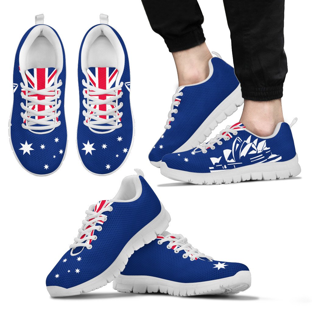 Sneakers - Sydney Opera Shoes Aus Flag - Unisex - 02 - Vibe Hoodie Shop