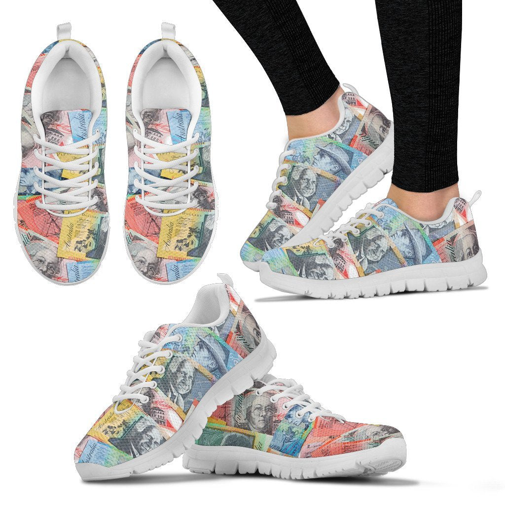 Australia Sneakers - Money Shoes Color Art - Unisex - Vibe Hoodie Shop