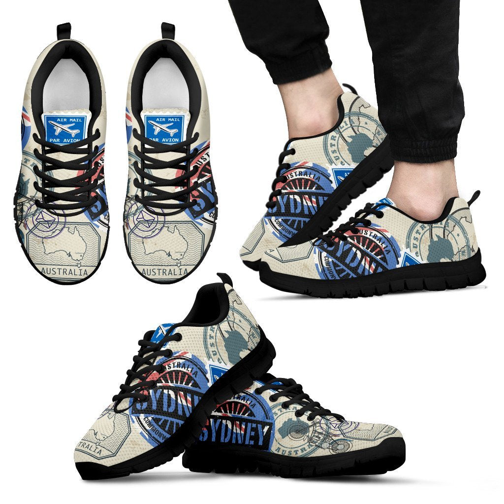 Sneakers - Stamps Shoes Australia Map - Unisex - Vibe Hoodie Shop