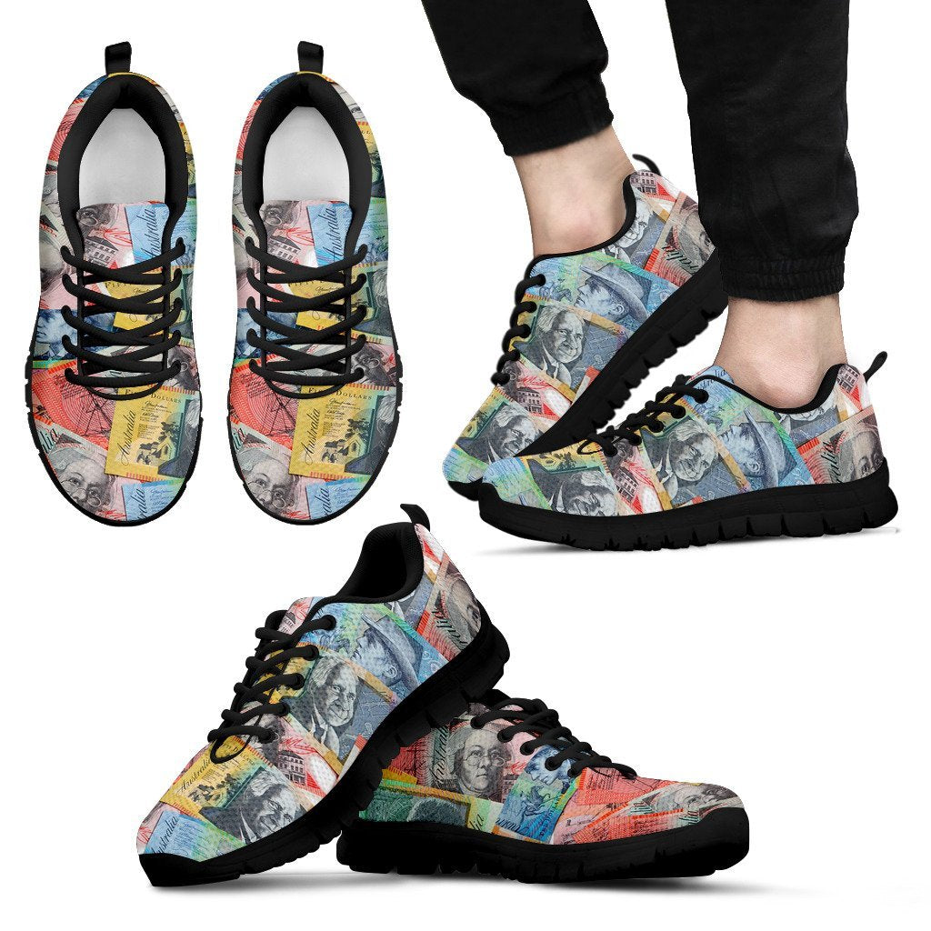 Australia Sneakers - Money Shoes Color Art - Unisex - Vibe Hoodie Shop