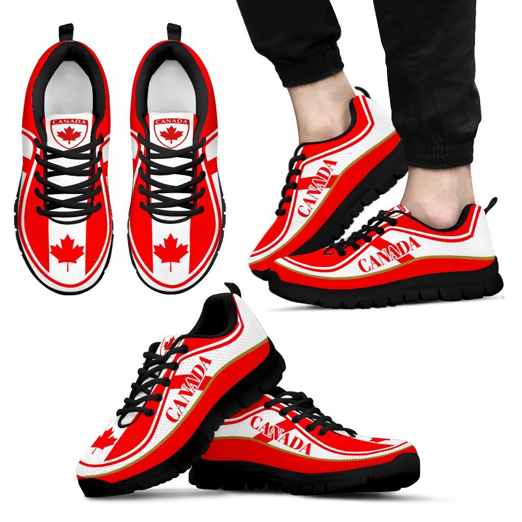 Canada Flag Color Sneakers - Vibe Hoodie Shop